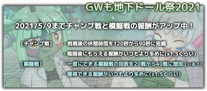 GWも地下ドール祭2021